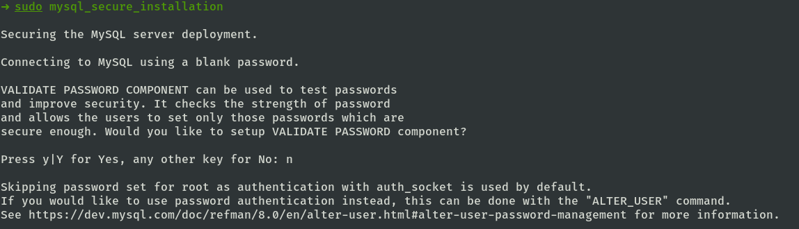 Skip Validate Password during MySQL install