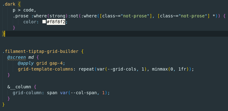 VS Code CSS without PostCSS extension