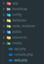 Larave route folder structure